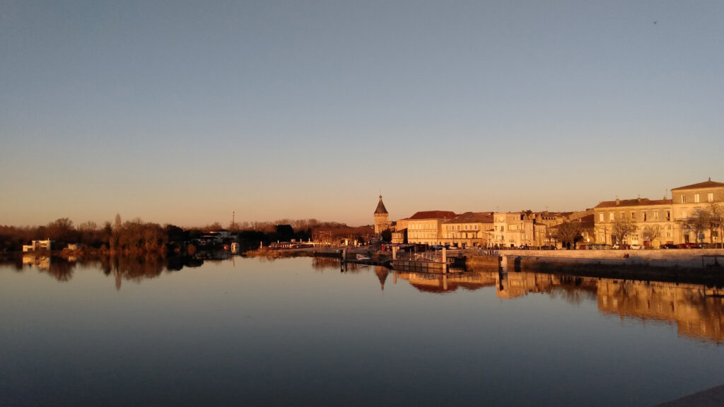 Photo prise sur le pont de Libourne le 12 décembre 2024.