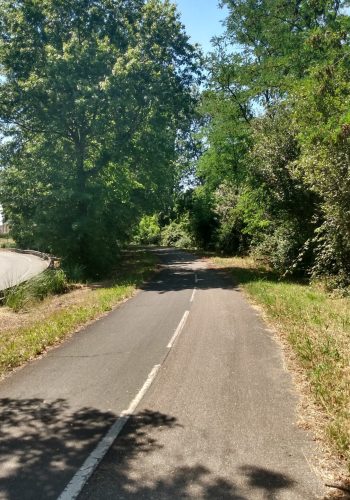 La piste cyclable de l'itinéraire 3 du ReVE près de Bruges