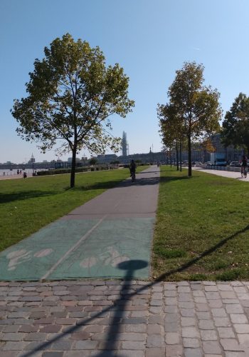 Photo prise sur les quais de la rive gauche de la Garonne à Bordeaux le 11 octobre 2023.