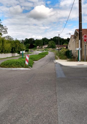 Photo de la portion de piste cyclable à Léognan.