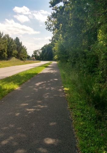 Photo prise le 13 juillet 2024 sur la piste cyclable menant à Léognan.