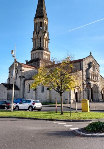 Photo de l'église de La Brède prise le 16 novembre 2024.